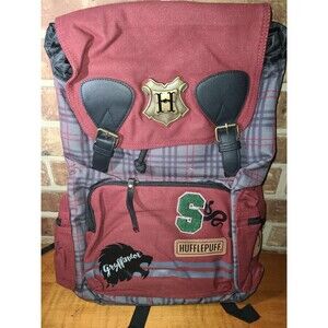 Plaid Harry Potter Rucksack Backpack Hufflepuff Gryffindor Wisdom Learning Wit